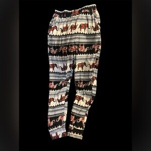 Boho elephant striped joggers